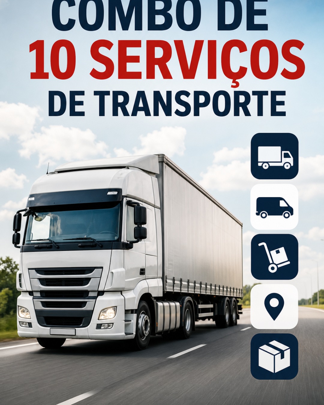 Combo de 10 servi&ccedil;os de transporte